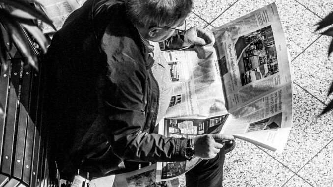 man, newspaper, news, bench, seating, monochrome, read, newspaper, newspaper, newspaper, newspaper, newspaper