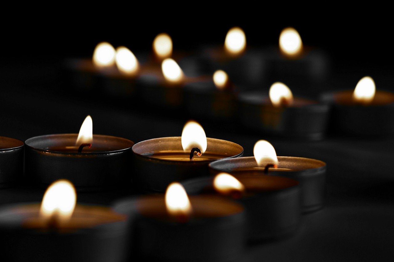 lights, candles, tea lights, church, prayer, flame, hope, pray, faith