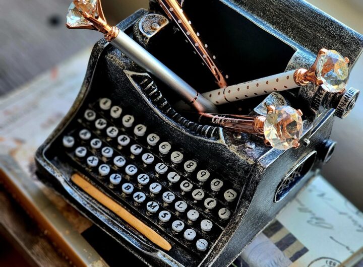 vintage typewriter, typewriter, poetry, writing, antique, pen holder